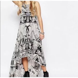 Free People La Mar High Low Dress Womens Sz Large Pockets